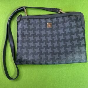 Mila Schon Envelope Crossbody Bag Black Gray Pattern